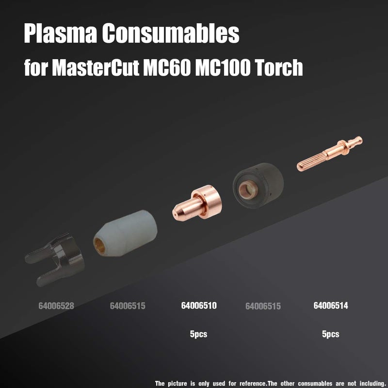 WeldingStop Plasma Electrode 64006514 Tip 60A 64006510 for Radnor MasterCut MC60 MC100 Torch - Image 4
